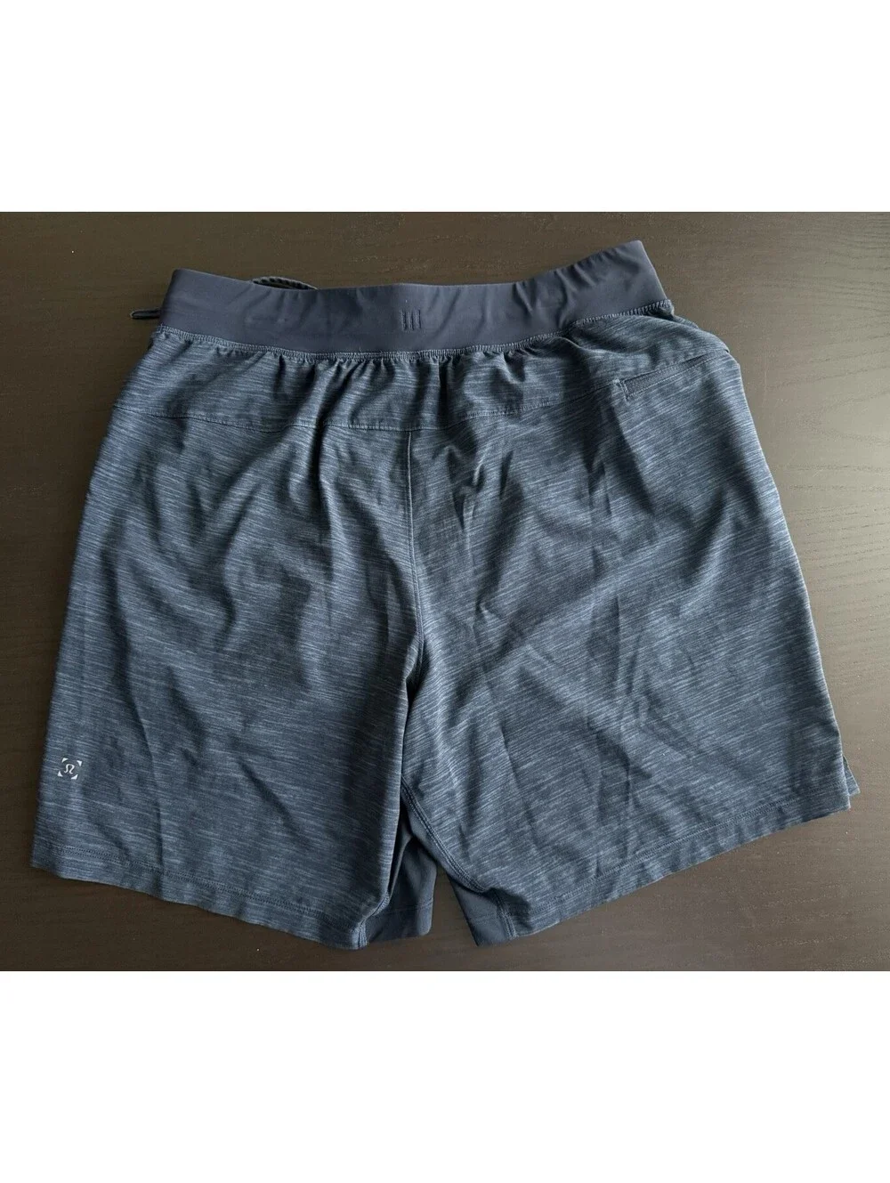 Lululemon Men’s T.H.E. Short 7” Linerless Medium Heather Iron Blue Navy Athletic